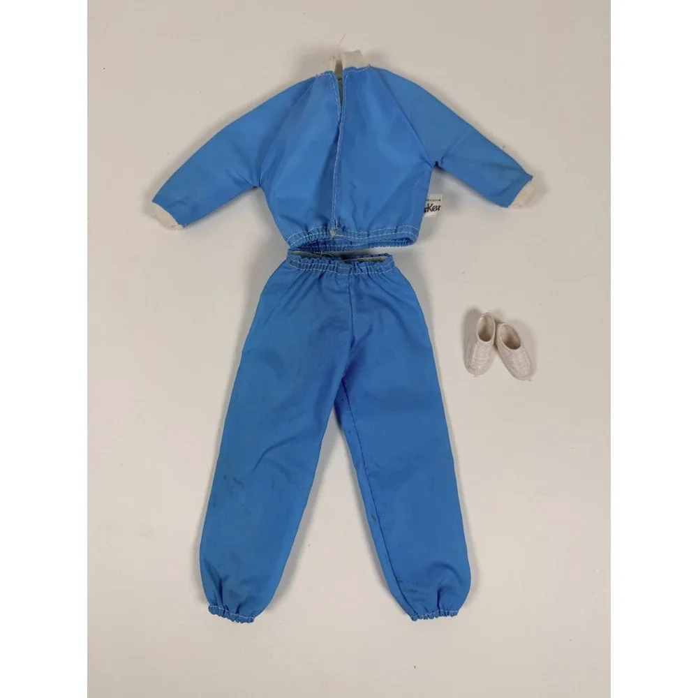 Barbie Twice As Nice Reversible Ken Doll Jacket 3 Pc Set -Blue / white 1980s